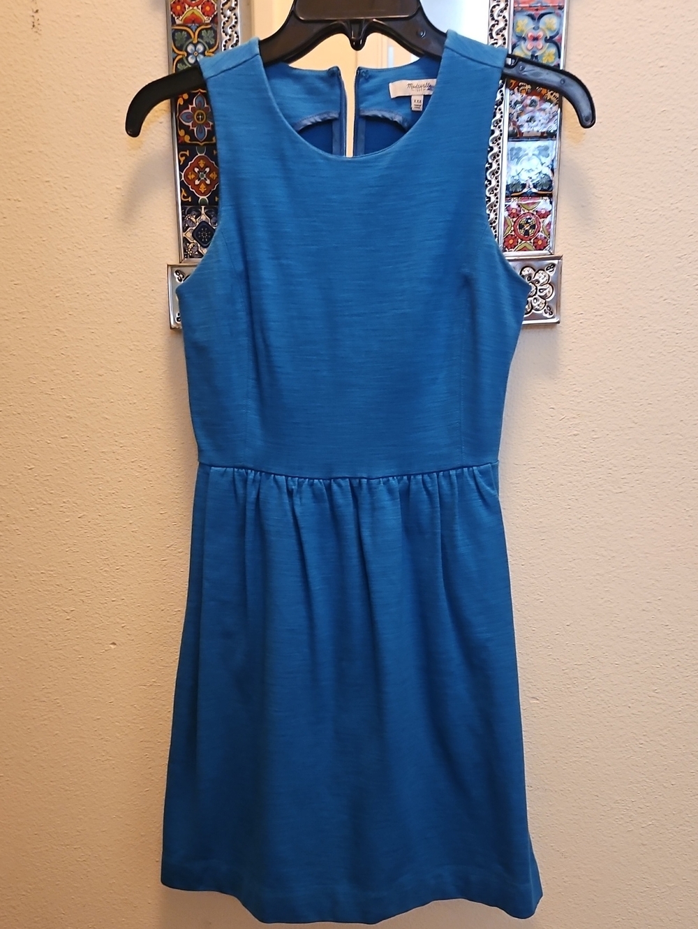 Madewell Sleeveless Blue Mini Dress